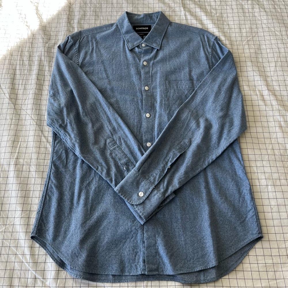 Bonobos Tailored Fit Short Chambray Long-Sleeve Button Down